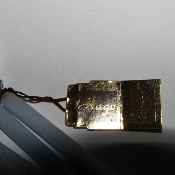 Vintage By Hugo Multi-Strand Blue Glass Tubes Necklace with Original Tags - Picture 6 of 7